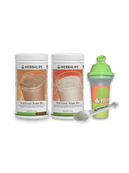 Pack 2 Batidos Nutricionales Herbalife 550g + Vaso Mezclador + Cuchara Dosificadora