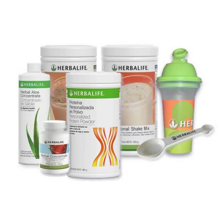 Pack 2 Batidos 550g + 1 Proteína PPP 480g + Aloe Vera Concentrado + Té Hierbas 100g + Vaso Shaker + Cuchara Dosificadora